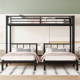 Bellemave® Twin/Twin XL Over Twin&Twin Metal Triple Bunk Bed - Bellemave